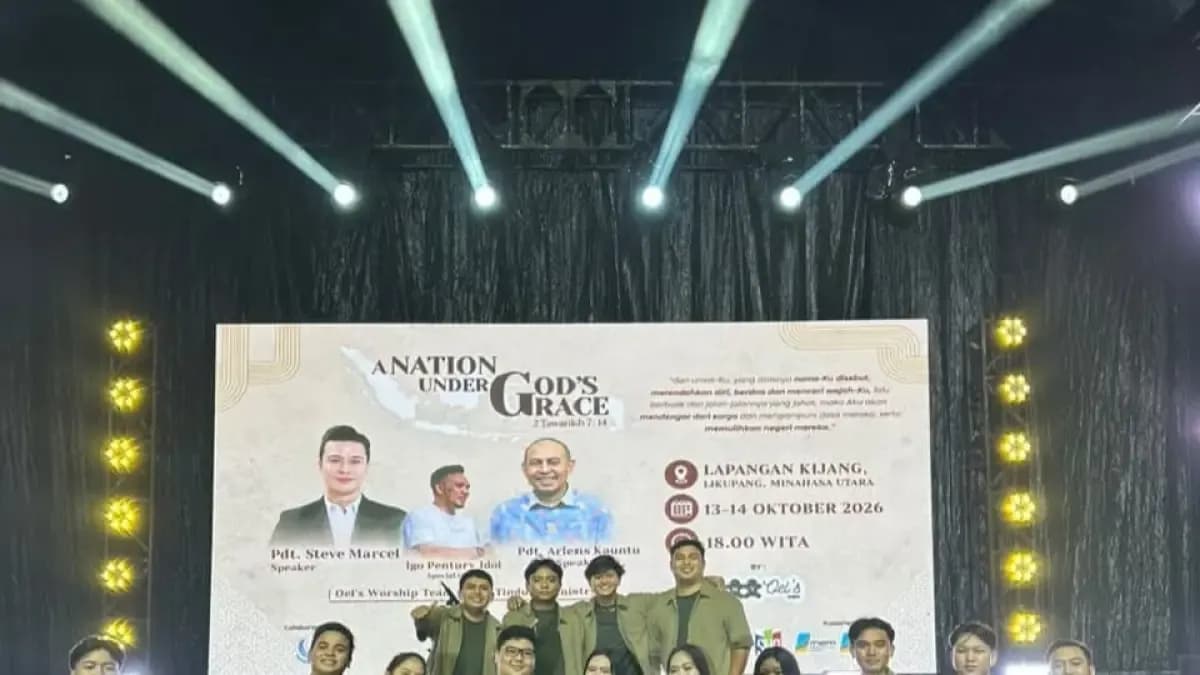 Topik KKR OELS Worship Team di Lapangan Kijang, Likupang Timur, pada Oktober 2026.